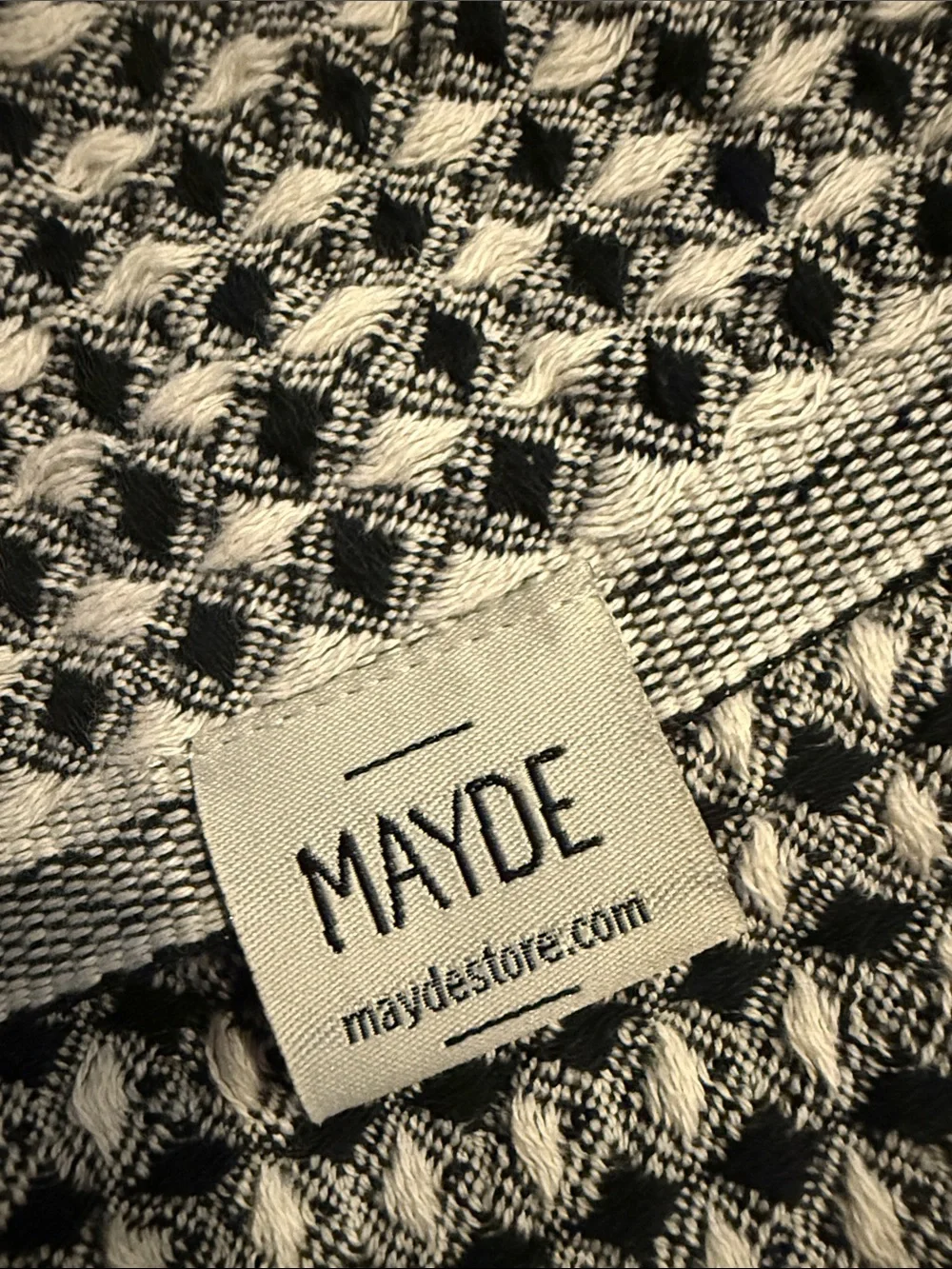 Mayde Beach Towel in Black and White
